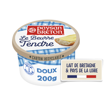 Image de Beurrier doux tendre 82%MG PAYSAN BRETON pot carton