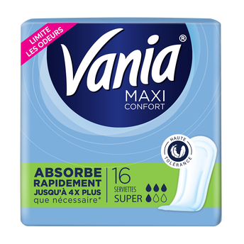 Image de Serviettes hygiéniques maxi Super Confort VANIA