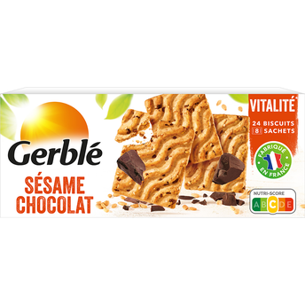 Image de Biscuits sésame chocolat GERBLE - 8x3