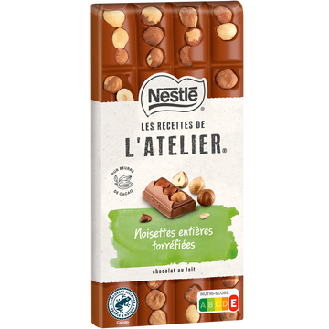 Nestlé Chocolat Lait Noisettes Entières Torréfiées Les Recettes De L Ateliernestlé 170g