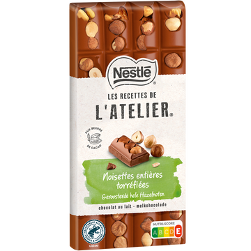 Nestlé Chocolat Lait Noisettes Entières Torréfiées Les Recettes De L Ateliernestlé 170g