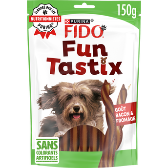 Image de Friandises pour chien FUNTASTIX Goût Bacon et Fromage FIDO