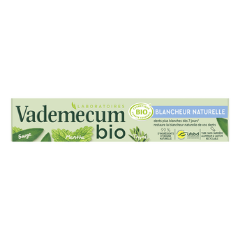 Image de Dentifrice blancheur naturelle VADEMECUM