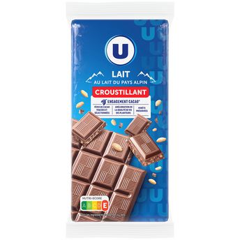 Image de U
Chocolat au lait croustillant  2 Tablettes de
