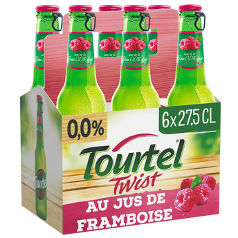 Image de Bière aromatisée framboise sans alcool TOURTEL TWIST, 0,0° - Bouteilles