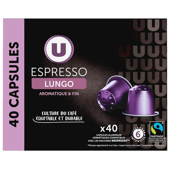 Image de U
 Café capsules N°6 - compatible Nespresso