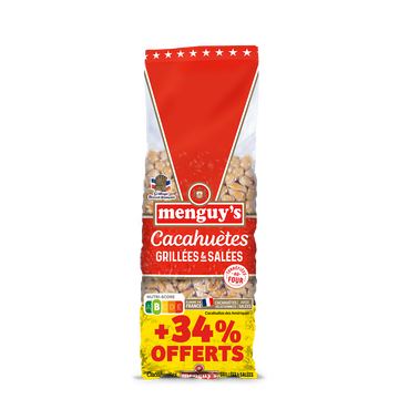 Menguy's Cacahuètes Grillées Salées Menguy's, 390g+34% Offerts