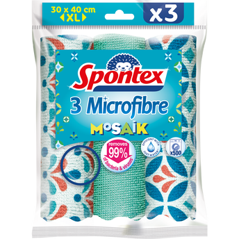 Image de Lavette en microfibre mosaik SPONTEX