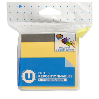 Image de U
Note repositionnable 76x76mm x400-couleurs