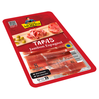 Image de Tapas jambon espagnol MORONI 8 tranches