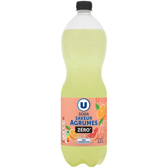 Image de U
Boisson gazéifiée aromatisée agrumes avec édulcorant