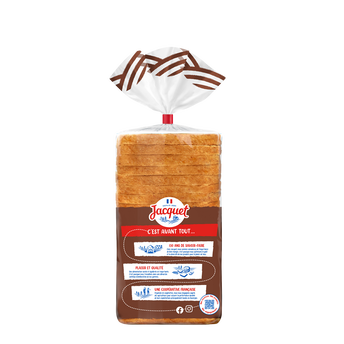 Image de Pain de mie Maxi Tranches Complet JACQUET Sans Sucres Ajoutés