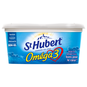 Image de Matière grasse allégée 1/2 sel 52%MG à tartiner ST HUBERT Oméga 3 enrichie en vitamine b1
