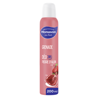 Image de Déodorant à la pierre d'alun parfum grenade hibiscus MONSAVON