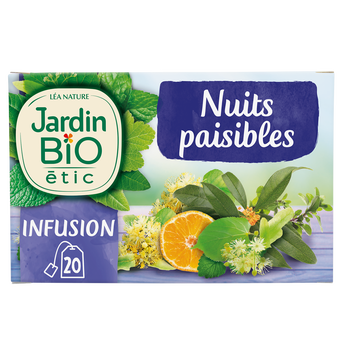 Image de Infusion Bio Nuits paisibles JARDIN BIO ETIC - 20 sachets