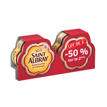 Saint Albray Fromage Pasteurisé Saint-albray, 33%mg, 2x200g