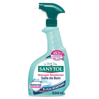 Image de Nettoyant désinfectant détartrant salle de bain protection fresh SANYTOL, spray de