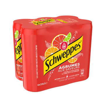 Schweppes Soda Schweppes Agrumes - Pack Canettes 6x33cl