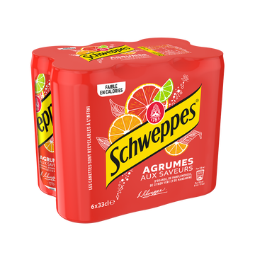 Schweppes Soda Schweppes Agrumes - Pack Canettes 6x33cl