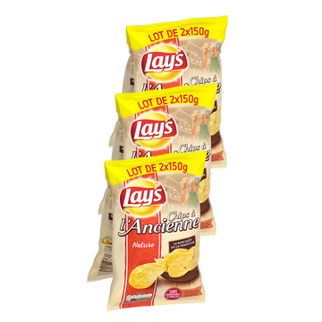 Lay's Chips À L'ancienne Nature Lay's, 2 Paquets De 150g