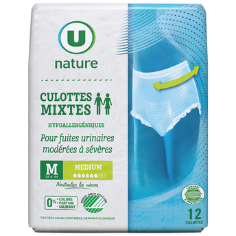 Image de U NATURE
Culottes incontinence mixte - Taille M