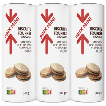 Image de Biscuits fourrés chocolat PRIX MINI