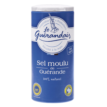 Image de Sel marin moulu de tradition LE GUERANDAIS, boîte verseuse de