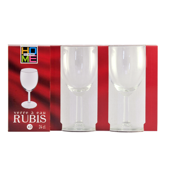 Image de Verres à eau, rubis, 24cl, transparent, 3