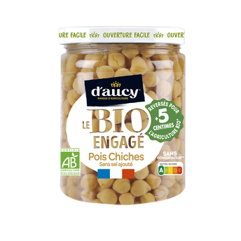Image de Pois chiches sans sel ajouté bio D'AUCY - Bocal