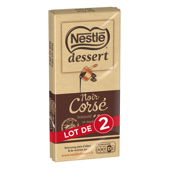 Image de Chocolat noir corsé pâtissier NESTLE DESSERT - 2 tablettes de