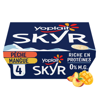 Image de Yaourt Skyr pêche et mangue YOPLAIT SKYR