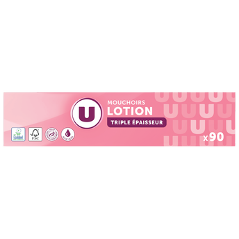 Image de U
Mouchoirs 3 plis blanc lotion boîte de