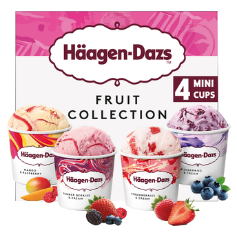 Image de Mini pots crème glacée fruits collection HÄAGEN DAZS X4