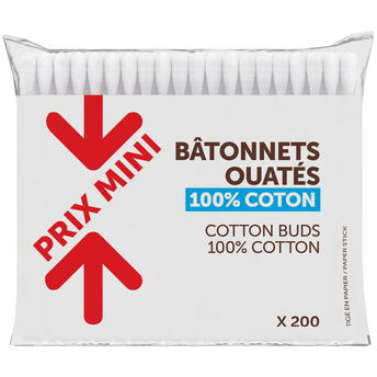 Image de Bâtonnets cotons PRIX MINI - sachet