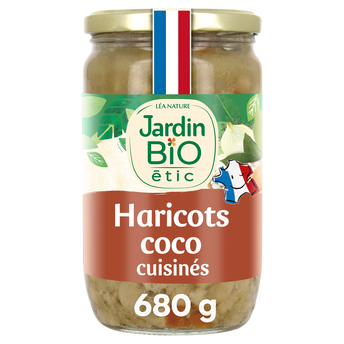 Image de Haricots blancs coco cuisinés bio JARDIN BIO - Bocal