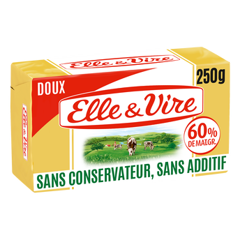 Image de Beurre doux 60% MG ELLE&VIRE - plaquette
