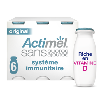 Image de Yaourt à boire nature sans sucres ACTIMEL