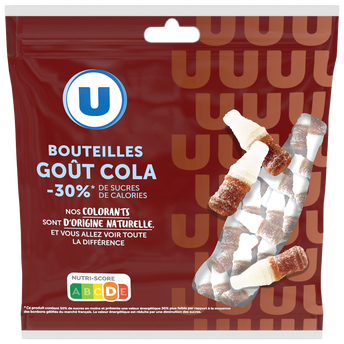 Image de U
Bonbons Gélifiés bouteille cola allégé sachet
