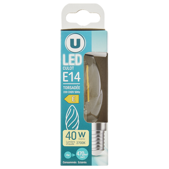 Image de U
Ampoule LED flamme 40W E14 transparent