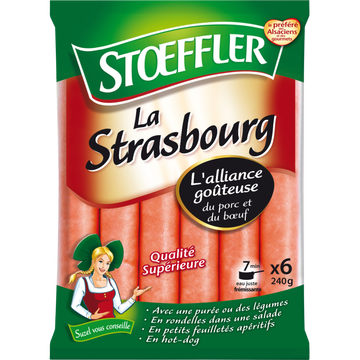 Stoeffler Saucisses De Strasbourg Stoeffler, 6x40g