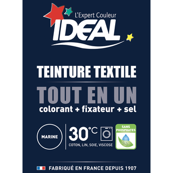 Image de Teinture textile tout en 1 mini marine IDEAL, paquet de