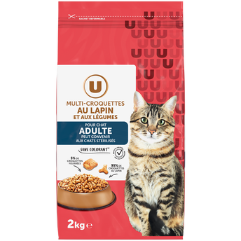 Image de U
Croquettes au lapin & aux légumes pour chat