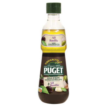 Image de Vinaigrette légère biphasée vinaigre de xérès ail basilic, PUGET