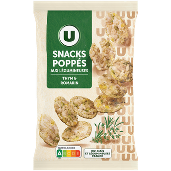 Image de U
Gâteau apéritif Snacks poppés saveur thym & romarin, sachet