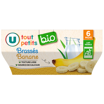 Image de U TOUT PETITS BIO
Dessert lacté Bébé saveur banane dès 6 mois