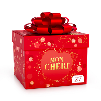 Image de Chocolat liqueur cerise MON CHERI cube de 27 bouchées FERRERO