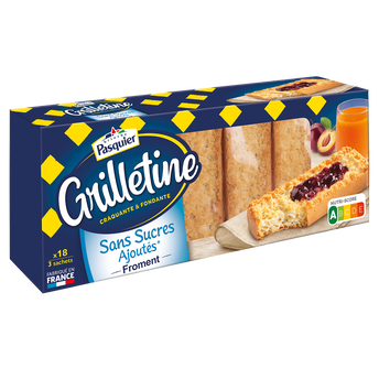 Image de Grillettines froment sans sucres ajoutés PASQUIER