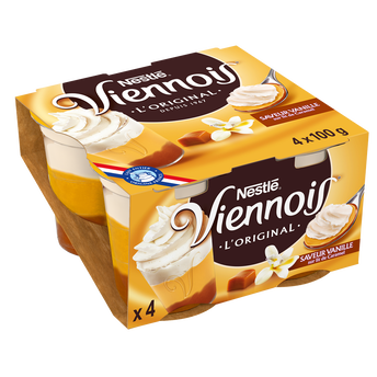 Image de Liégeois Vanille sur lit de caramel VIENNOIS - 4 pots de