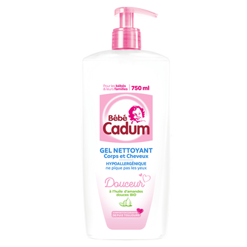 Cadum Gel Nettoyant Corps & Cheveux Bébé Cadum Pompe 750ml