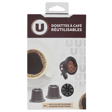 Dosette à café réutilisable pour Nespresso - Super U, Hyper U, U